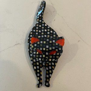 Vintage LEA STEIN PARIS Cat Brooch